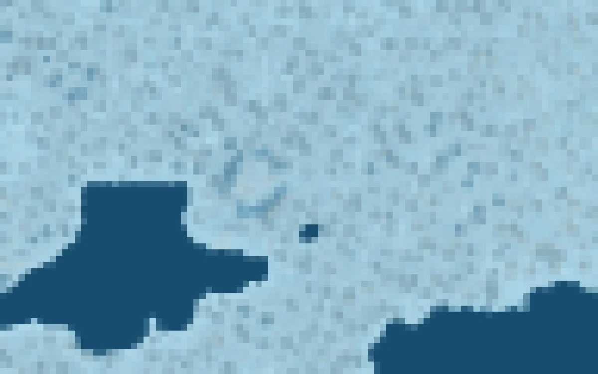 Close-up of Deep Blue around the entrance